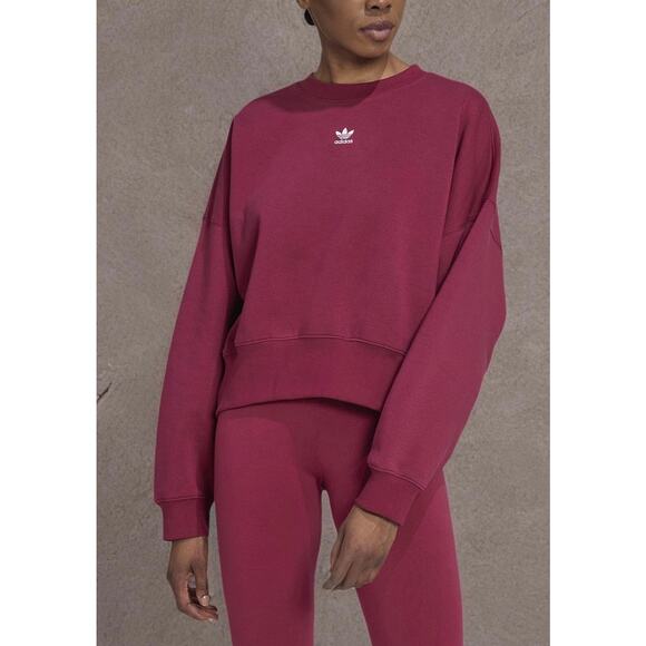 Adidas Tops - Adidas Originals Adicolor Essentials Embroidered Deep Purple Sweatshirt-Size S